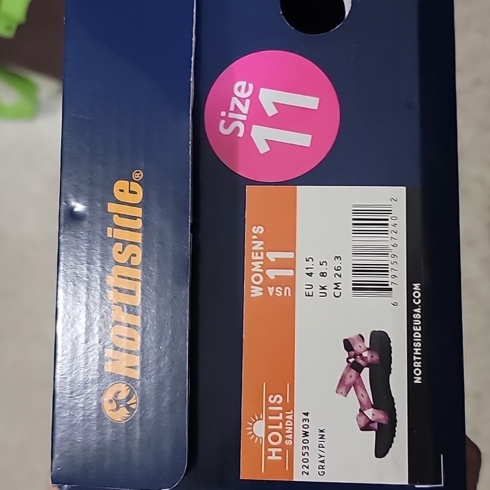 Northside Seaview Sport Hiking Sandals Women’s Size 11  NIB Gray and Pink - Picture 3 of 3